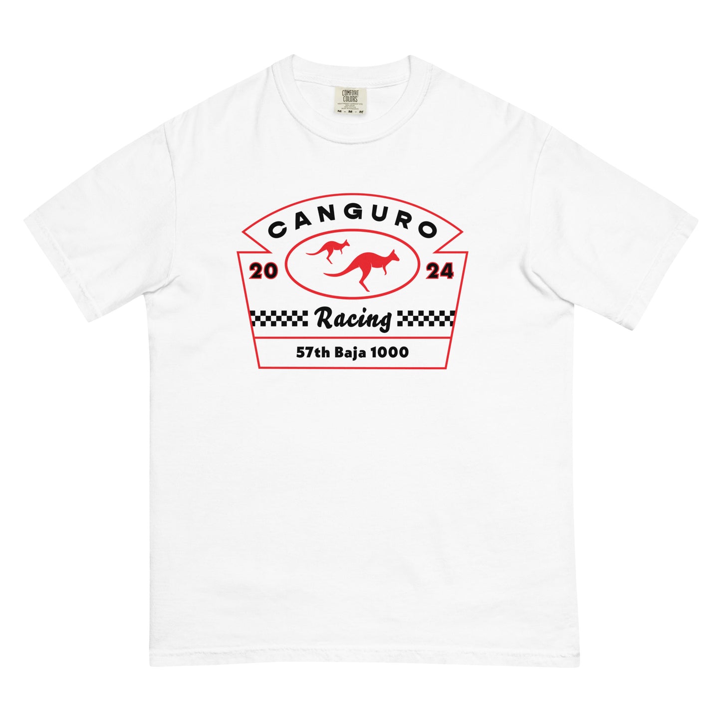 2024 Baja 1000 Heavyweight T Shirt White (front Design)
