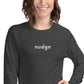Nudge - Unisex Long Sleeve Tee - Embroidered Filled