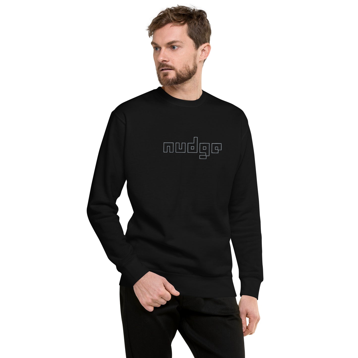 Nudge - Unisex Premium Sweatshirt - Embroidered